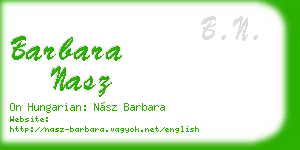barbara nasz business card